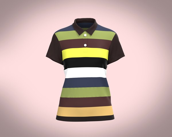 Ladies Polo tops 3D model