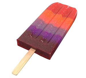 3D Layered Ice Lolly Popsicle Pop PBR 1