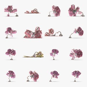 3D Alien plants set 007