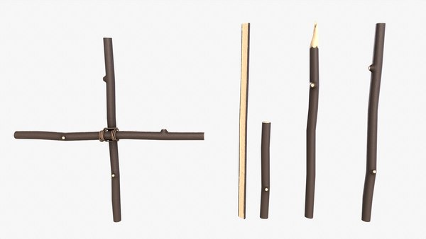 3D model Wood sticks mini pack