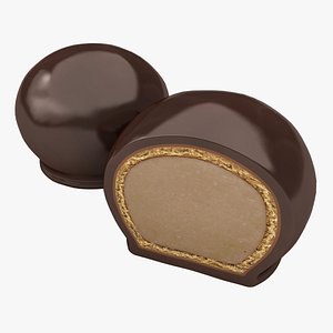 realistic dark bon chocolate model