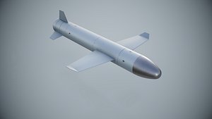 3D Ukrainian turbojet drone missile Palianytsia Low-poly model