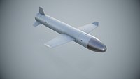 Ukrainian turbojet drone missile Palianytsia Low-poly