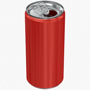 Opened Slim Can 200ML 3D model