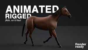 realistic horse 3d x