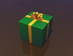christmas gift present box 3d model