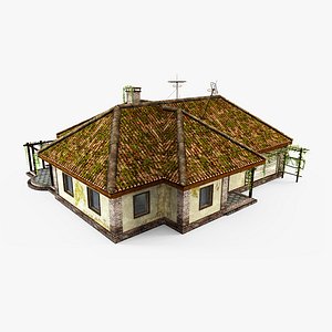 3D abandoned cottage