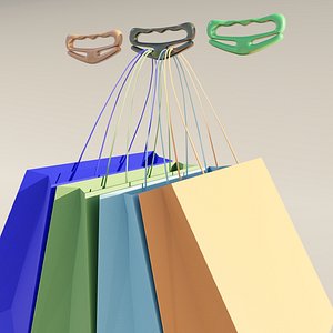 Grocery Bag Holder Handle Carrier 3D model
