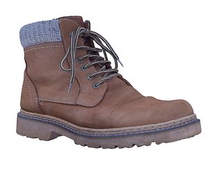 Lace up suede men's boots