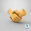 handshake gesture emoji hands 3D model