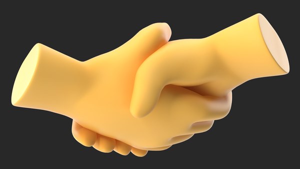Handshake gesture emoji hands 3D model - TurboSquid 1549535