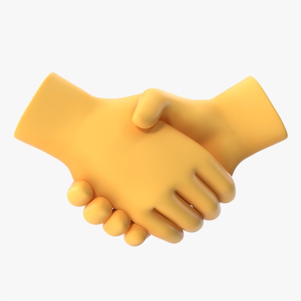 handshake gesture emoji hands 3D model