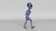 3D Female Grey Alien Animated