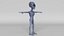 3D Female Grey Alien Animated