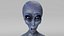 3D Female Grey Alien Animated
