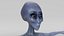 3D Female Grey Alien Animated