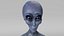 3D Female Grey Alien Animated