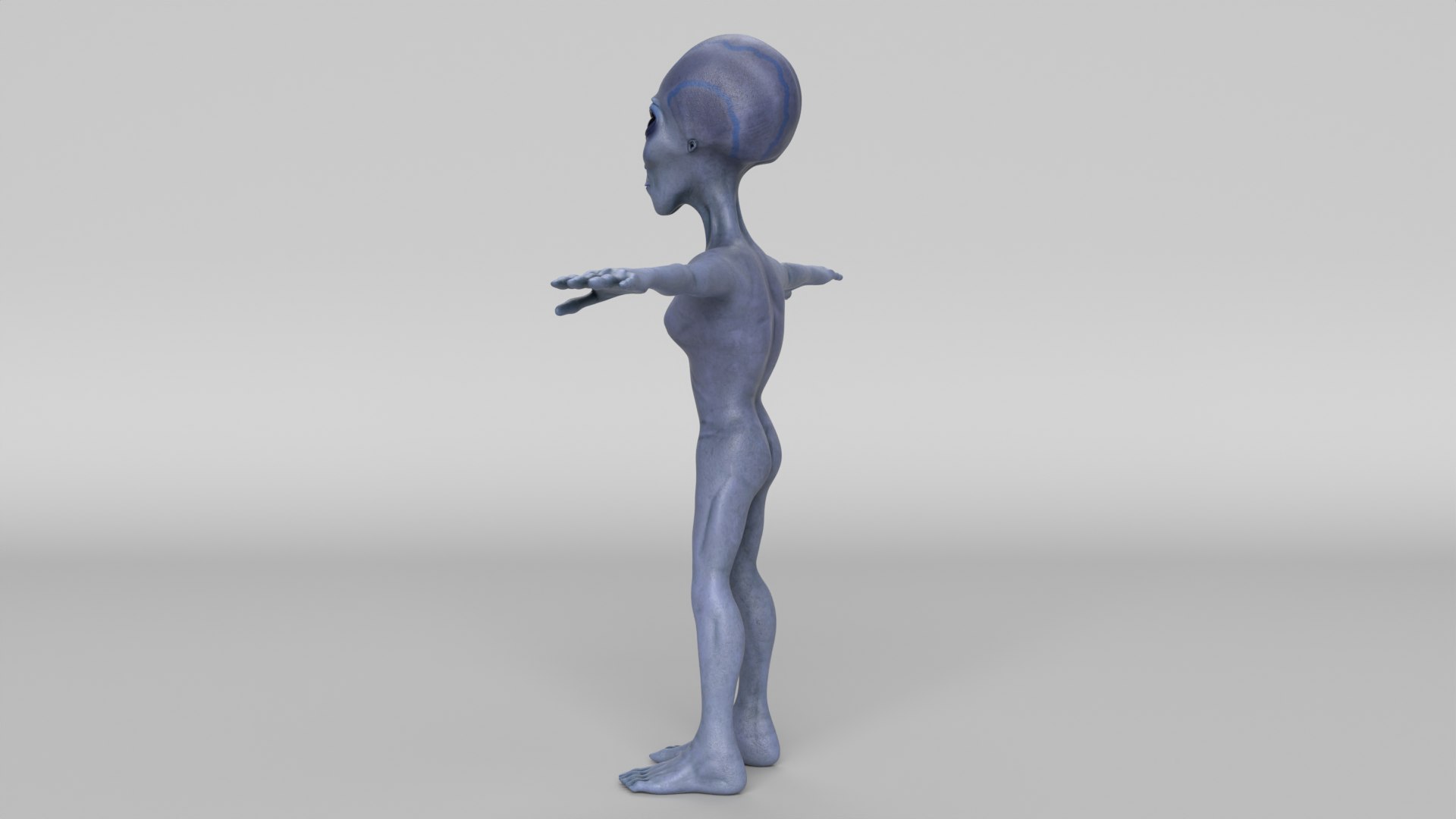 3D Female Grey Alien Animated - TurboSquid 2115496
