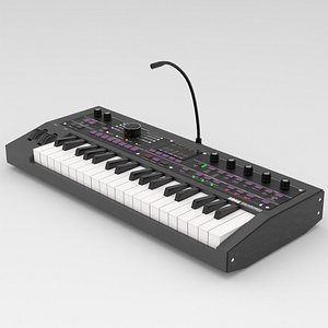 Korg MicroKORG 2 Synthesizer and Vocoder 3D Model Black 3D model