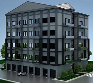 Apartment Building 03 3D model