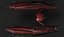 3D Spaceship Fighter Corvette 5 skins