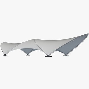 3D model tent shelter pavilion
