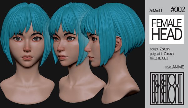 anime head 3D model