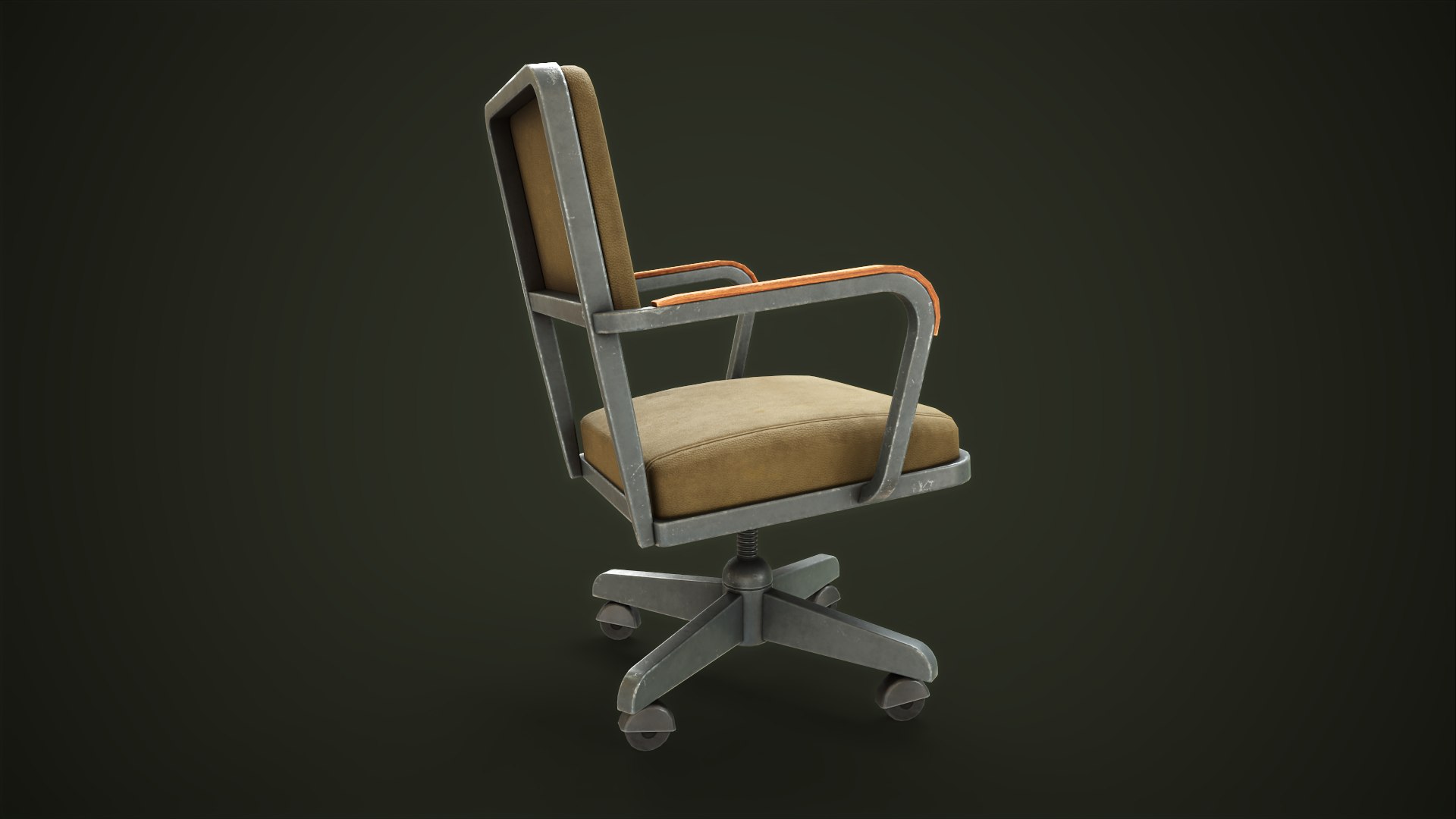 Vintage Office Chair 3D Model TurboSquid 2039618