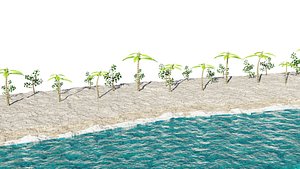 Beach Terrain 3D Model 3D model