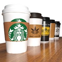 Takeout coffee cups
