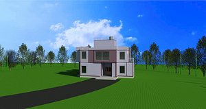 revit bunglow 3D model