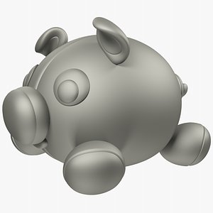 3D model stuffed pig