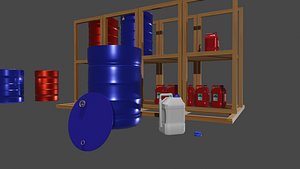 Oil barrel Jarrycan end Pallet wood