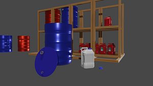 Oil barrel Jarrycan end Pallet wood