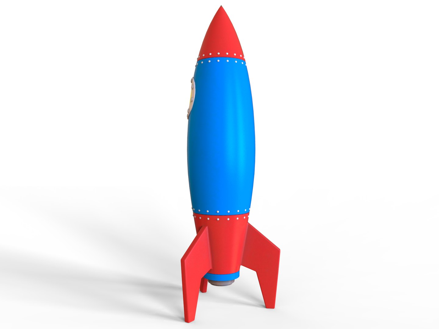 Realistic Cartoon Rocket 3D Model - TurboSquid 1601717