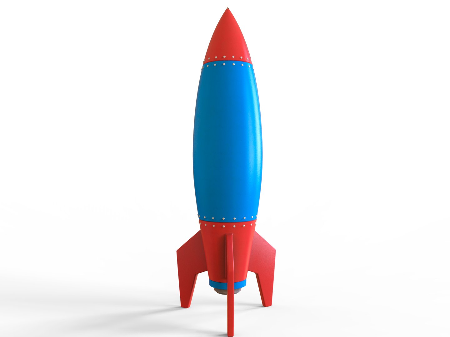 Realistic Cartoon Rocket 3D Model - TurboSquid 1601717