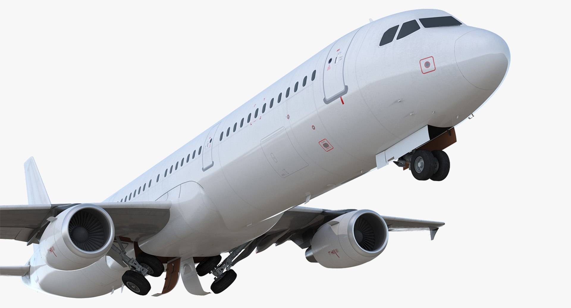 Airbus A321 Generic Rigged 3D model preview