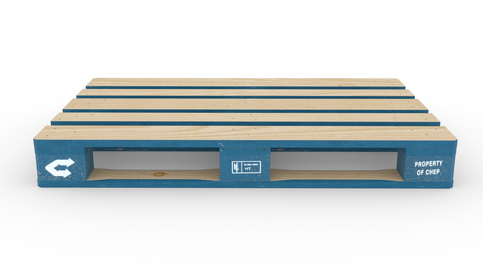 3D CHEP branded EURsize pallet model TurboSquid 2140201