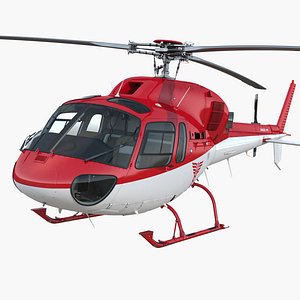3D medical air rescue helicopter model