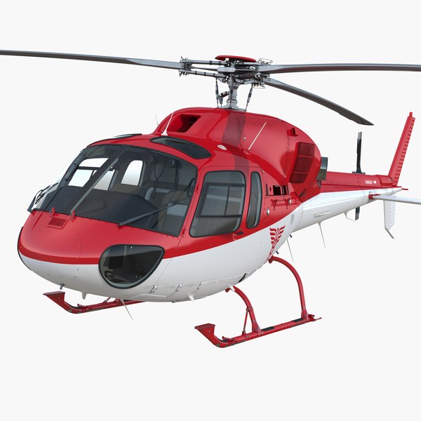 3D medical air rescue helicopter model