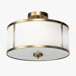 3D Aaru Fabric Semi Flush Mount MK5 model