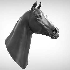 3D model race horse head
