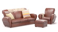Moroni Havana Leather Sofa