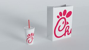 Fast Food Bag and Cup