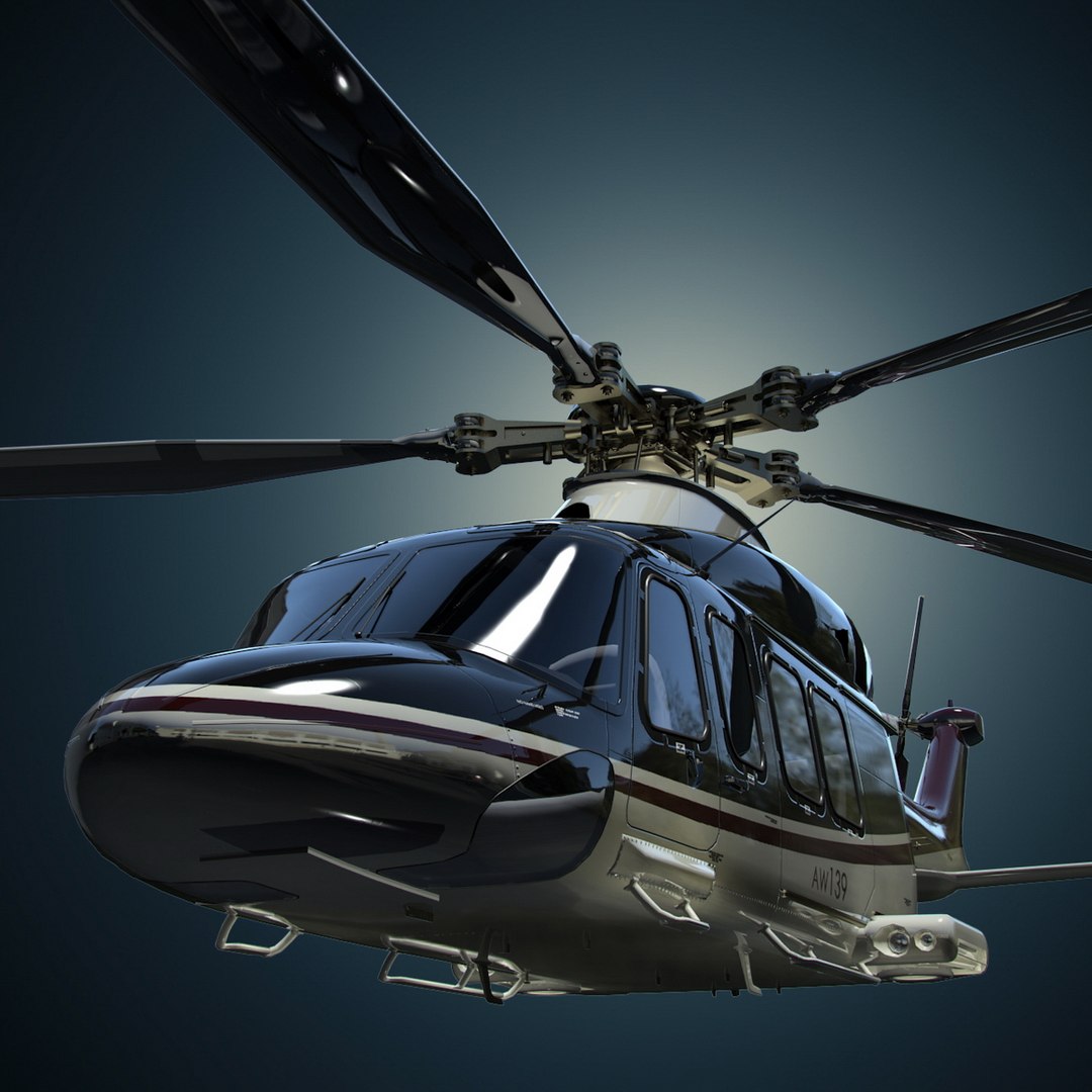 Agustawestland Aw139 Helicopter D 3d Max