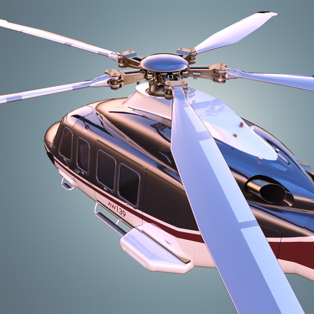 Agustawestland Aw139 Helicopter D 3d Max
