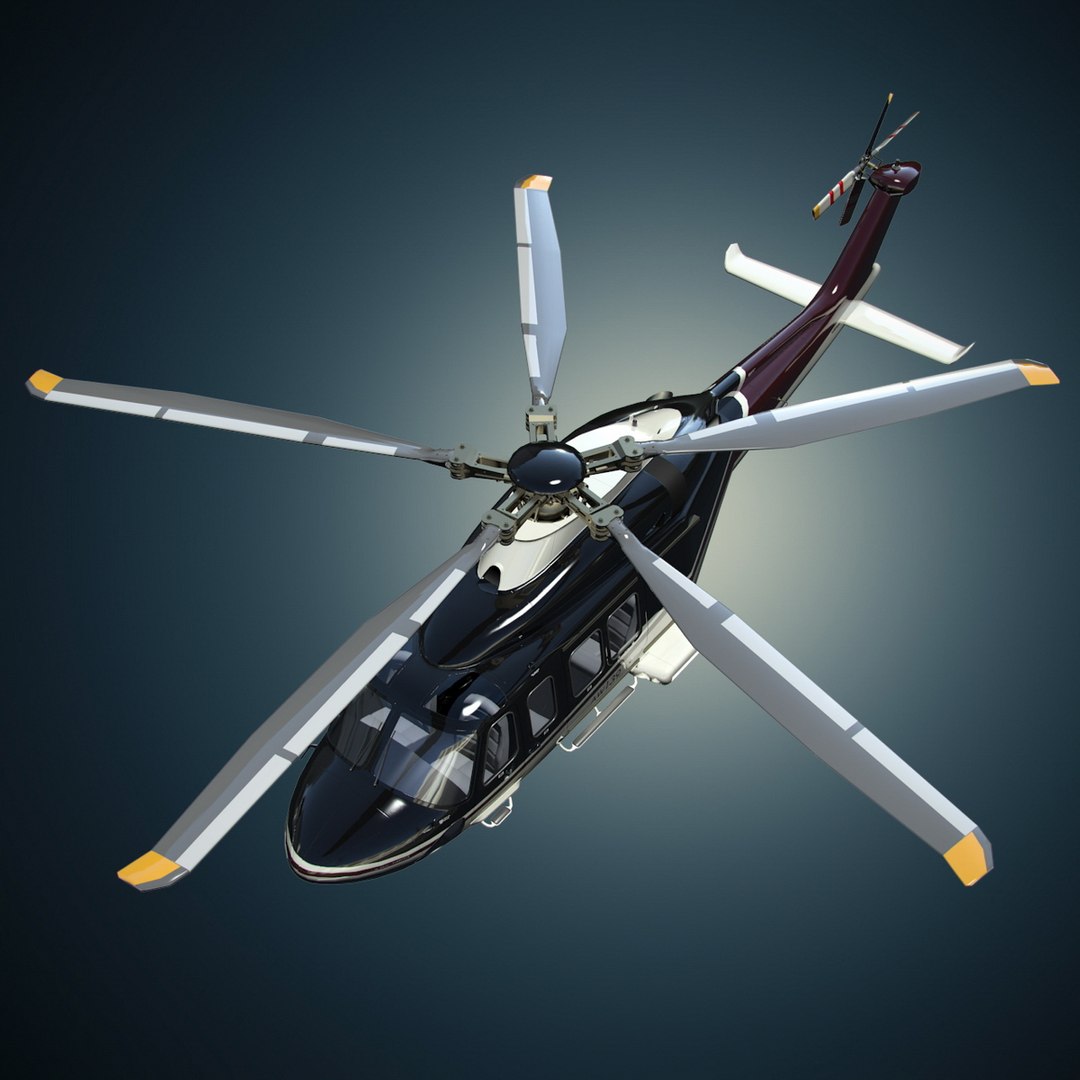 Agustawestland Aw139 Helicopter D 3d Max