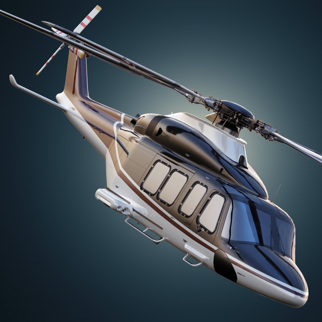 Agustawestland Aw139 Helicopter D 3d Max