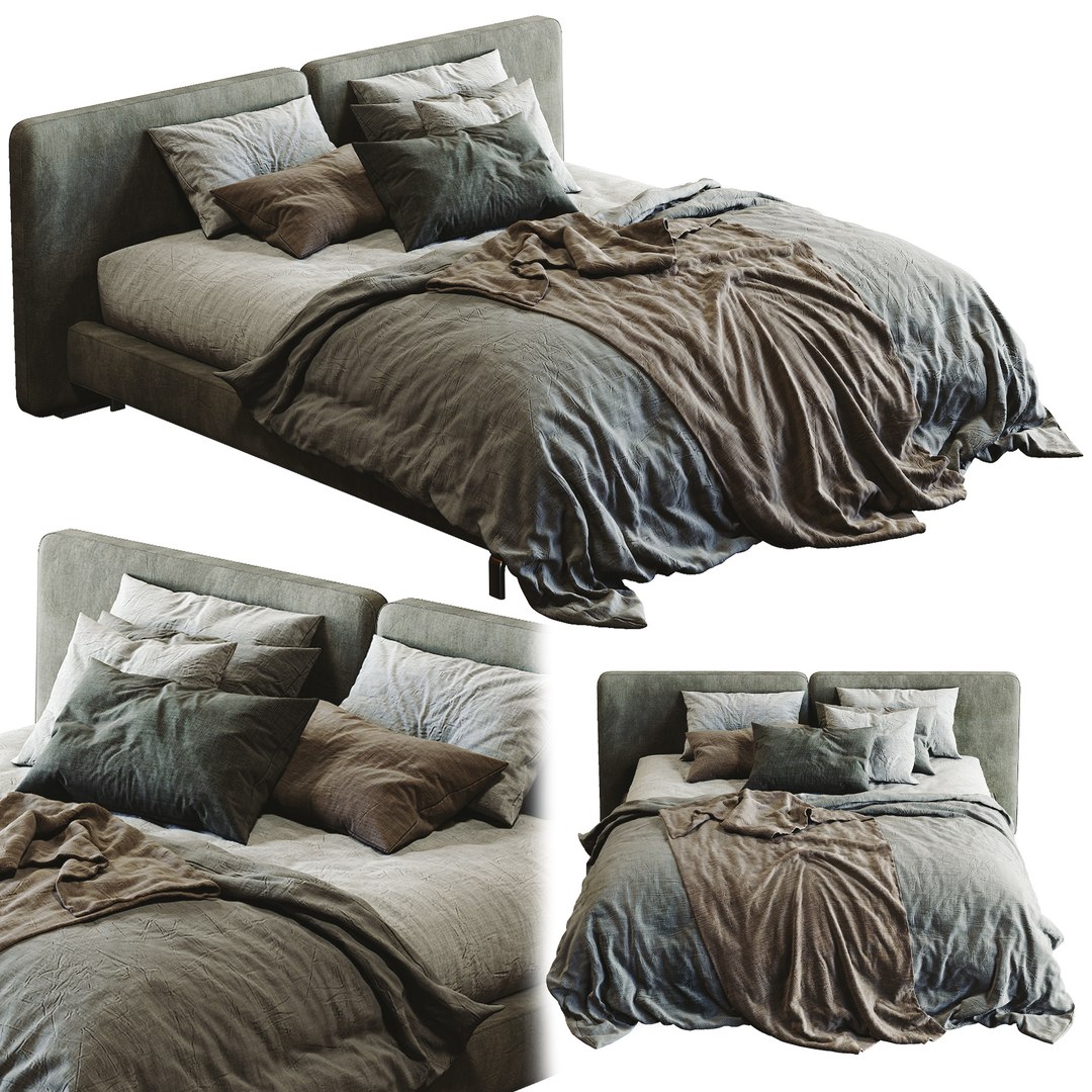 Minotti Bed Tatlin 3D Model - TurboSquid 1638020
