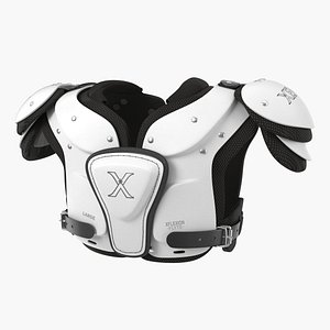 Football Shoulder Pads Xenith Flyte Youth White 3D Model